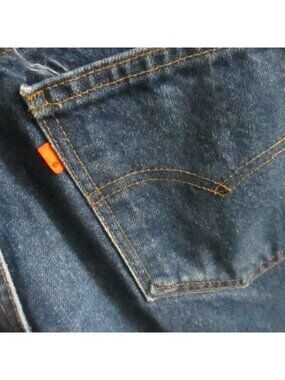 34x29 True Vintage Levi's Jeans 517 0217 Orange Tab Raw Denim Bootcut Jeans USA